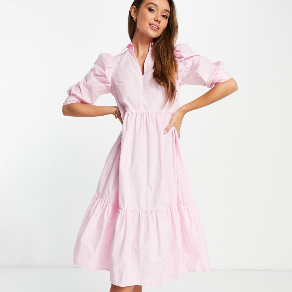 ASOS Midi Tiered Shirt Dress